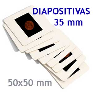 Escanear diapositivas 35 mm que miden 5x5 cm con marco